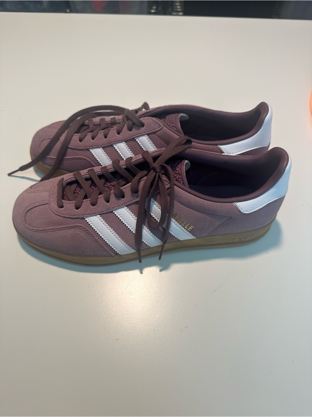 adidas gazelle plum tennis shoes